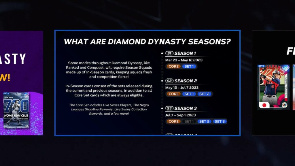 mlb the show 23 diamond dynasty seasons