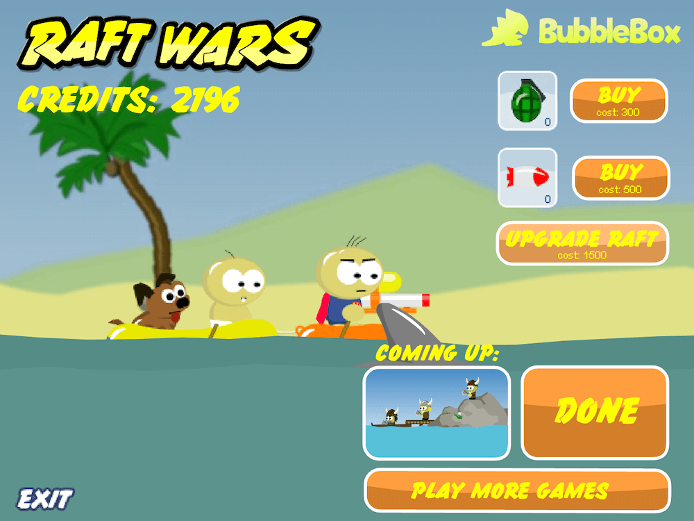 best flash games of all time raft wars purchase upgrades