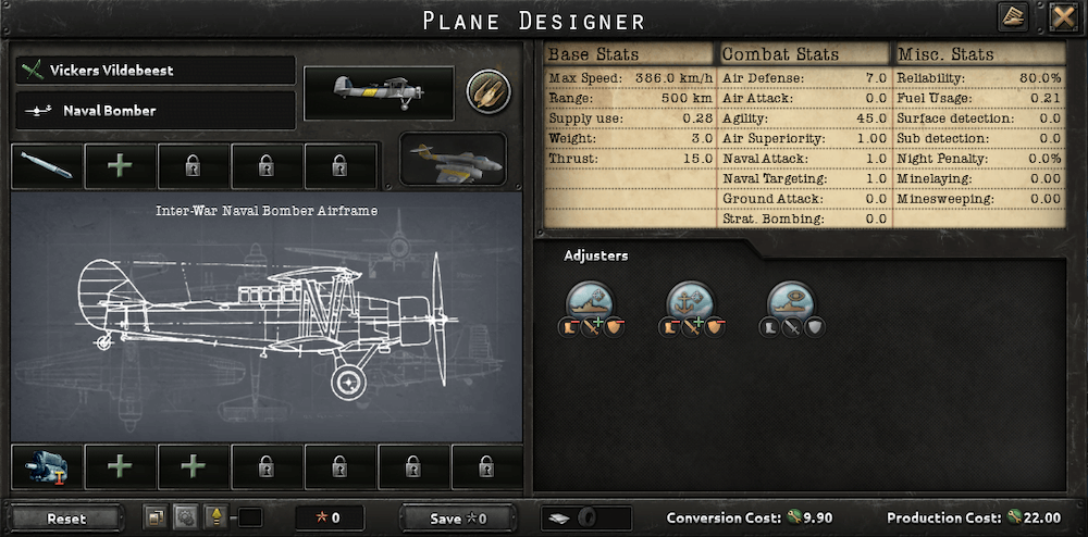 hearts of iron 4 Naval Bomber plane designer