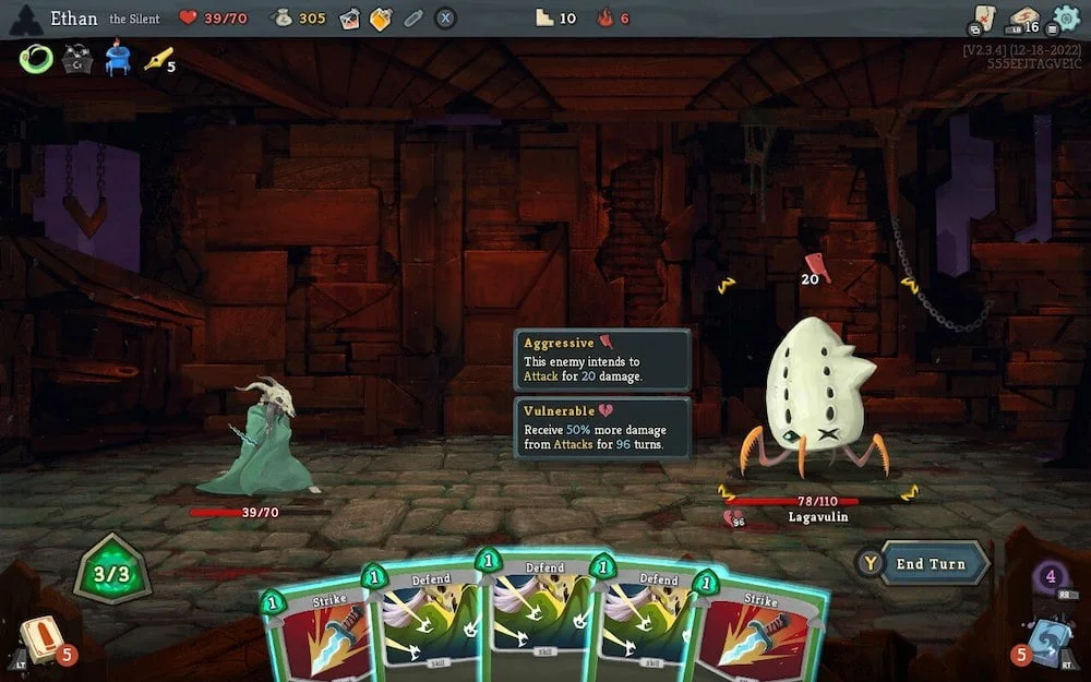 The Lagavulin attacking in Slay the Spire