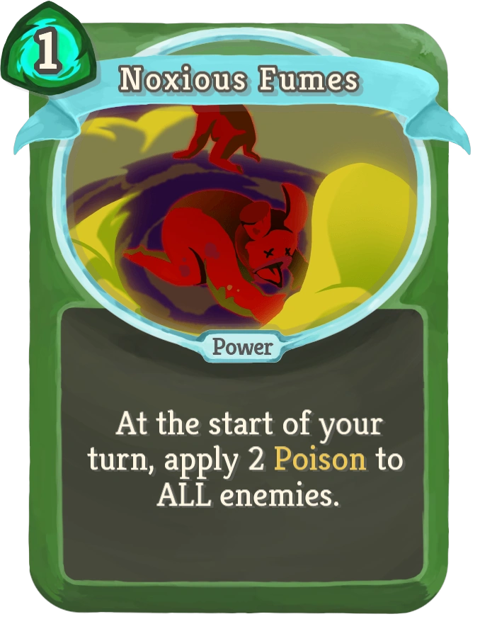 slay the spire silent guide Noxious Fumes