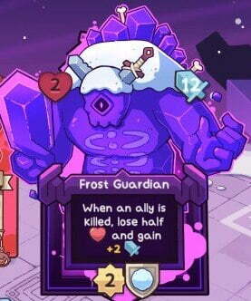 The Final Stage of the Frost Guardian boss in Wildfrost
