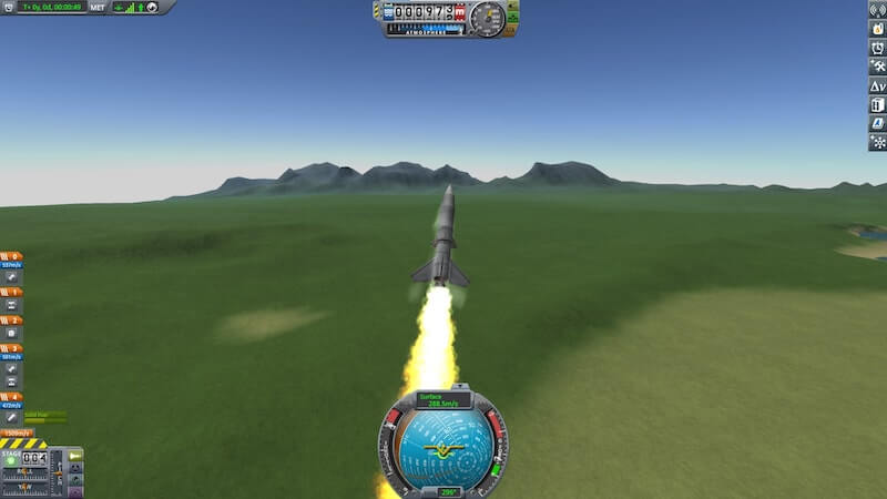 Launching a rocket in Kerbal Space Program