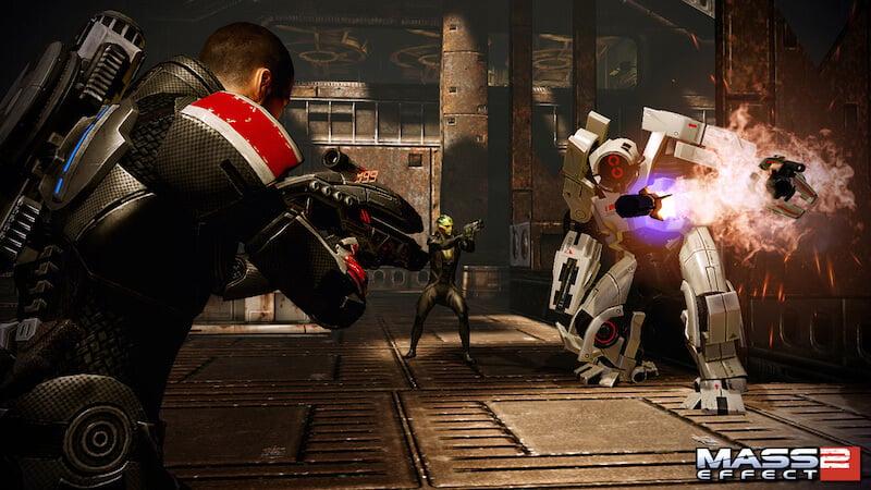 Shooting a robot in Mass Effect 2