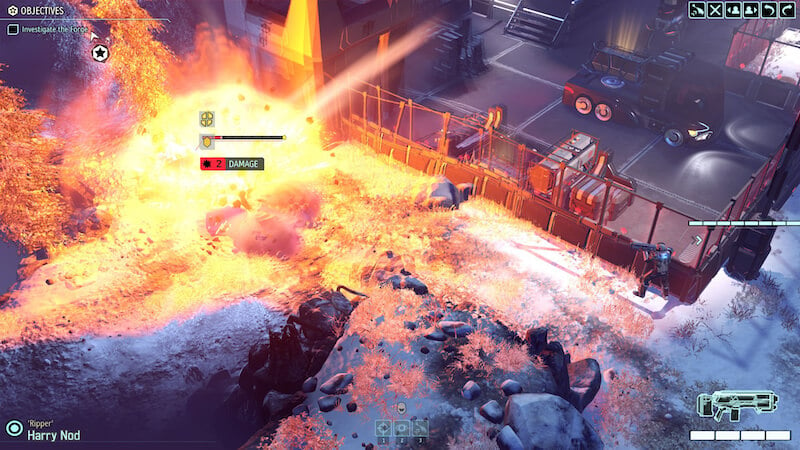 An explosion in a battle in XCOM 2