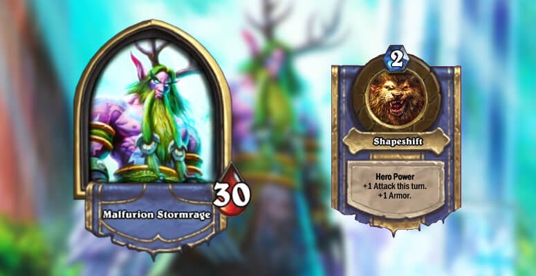 The Druid class and hero power in Hearthstone