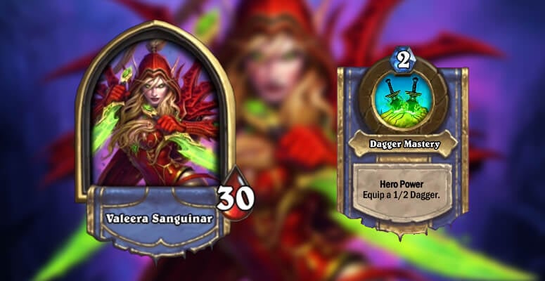 The Rogue class and hero power in Hearthstone