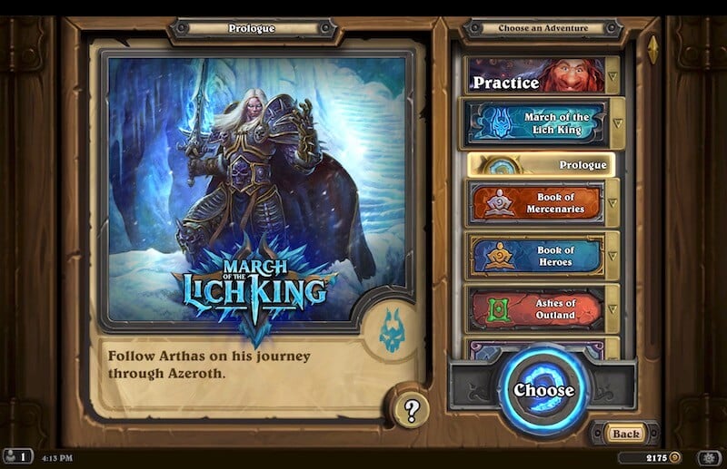 Single Player content in Hearthstone