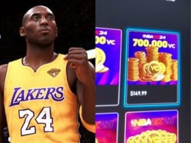 A screenshot of NBA 2K24 and the high prices of VC